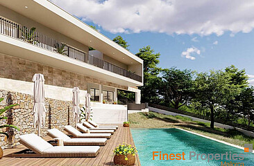 Moderne Neubauvilla mit Blick ins Tramuntanagebirge zu verkaufen